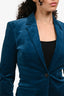 Gucci 2006 Blue Velvet Blazer Jacket Size 38