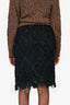 Pre-Loved Chanel™ 2006 Black Lace Midi Skirt Size 34