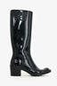 Gucci Black Rubber GG Logo Rainboots Size 35