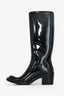 Gucci Black Rubber GG Logo Rainboots Size 35