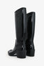 Gucci Black Rubber GG Logo Rainboots Size 35