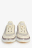 Chloe White/Burgundy Woven Knit 'Nama' Sneakers Size 39