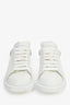 Alexander McQueen White/Blue Leather Platform Sneakers Size 38.5