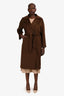 Weekend Max Mara Brown Wool Belted Coat Size 6