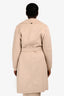 Mackage Beige Wool Belted Fur Trim 'Sybil' Coat Size L