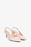 Gianvito Rossi Pink Leather Slingback Heels Size 38.5