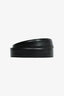 Khaite Black/Silver 'Benny' Leather Belt Size 80