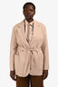 Weekend Max Mara Beige Belted Blazer Jacket Size 6