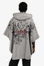 Burberry Grey Graphic Cotton Zip Poncho