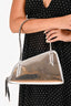 The Attico Silver Patent Leather 'Sunrise' Single Strap Shoulder Bag