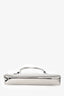 The Attico Silver Patent Leather 'Sunrise' Single Strap Shoulder Bag