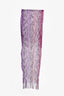 Missoni Purple Chevron Knit Scarf