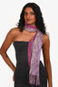 Missoni Purple Chevron Knit Scarf