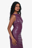 House of CB Purple Vegan Leather Sleeveless Maxi Dress Size S