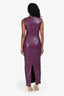 House of CB Purple Vegan Leather Sleeveless Maxi Dress Size S