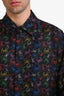 Fendi Black/Multicoloured Logo Silk Button Down Shirt Size 43 Mens