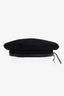 Max Mara Black Camelwool Leather Lined Beret Hat
