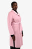Max Mara Studio Light Pink Wool/Cashmere/Silk Belted Coat Size 8 US