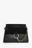 Chloe Black Leather/Suede 'Faye' Medium Top Handle Bag
