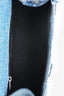 Balenciaga Blue Denim Patched Logo Embroidered Hourglass Bag with Strap