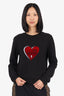 Love Moschino Black/Red Heart Sweater Size 8