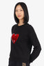 Love Moschino Black/Red Heart Sweater Size 8