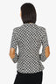 Smythe White/Black Plaid Elbow Patch Single Breasted Blazer Size 6