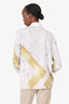 Versace Collection White/Yellow Print Button Up Blouse size 42