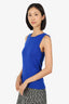 Oscar De La Renta Blue Kit Sleeveless Top Size M