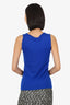 Oscar De La Renta Blue Kit Sleeveless Top Size M