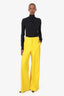 MaxMara Yellow Linen Wide Leg High Waisted Trousers Size 8