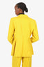 MaxMara Yellow Linen Single Breasted Blazer Size 12