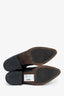 Brunello Cucinelli Black Leather Pointed Beaded Heel Ankle Boots Size 40
