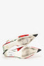 Dolce & Gabbana White/Red Poppy Print Sling Back Kitten Heels Size 40
