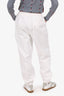 Alexander Wang White Elasticated Waist 'WANG' Embroidered Jeans Size L