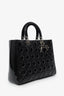 Christian Dior 2010 Black Patent Leather Large Lady Dior
