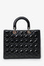 Christian Dior 2010 Black Patent Leather Large Lady Dior