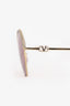 Valentino Gold Tone Metal Hexagonal Framed Sunglasses