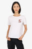 Sandro White 'Floral S' T-Shirt Size 0