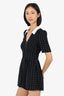 Maje Black/White Polka Dot Collar Mini Playsuit Size 36