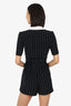 Maje Black/White Polka Dot Collar Mini Playsuit Size 36