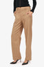 Maje Beige High Waist Straight Trouser Size 36