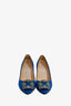 Manolo Blahnik Blue Satin Hangisi 70 Heels Size 36