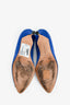 Manolo Blahnik Blue Satin Hangisi 70 Heels Size 36