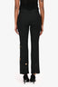 Versace Black Wool Zipper Detail Straight Leg Pants Size 36