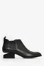 Alexander Wang Black Leather Cut-Out Ankle Boots Size 38.5