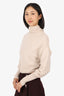 VVB Victoria Beckham Beige Wool Crossover Back Sweater Size S