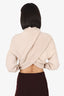 VVB Victoria Beckham Beige Wool Crossover Back Sweater Size S
