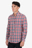 Brunello Cucinelli Red/White Plaid Button Down Shirt Size L Mens