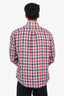 Brunello Cucinelli Red/White Plaid Button Down Shirt Size L Mens